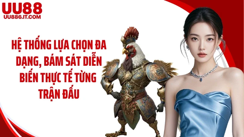 Hệ thống lựa chọn đa dạng, bám sát diễn biến thực tế từng trận đấu