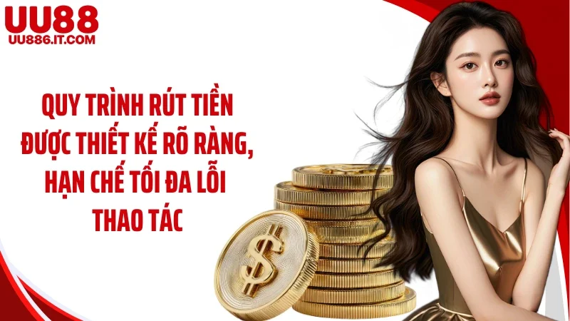 Quy trình rút tiền được thiết kế rõ ràng, hạn chế tối đa lỗi thao tác